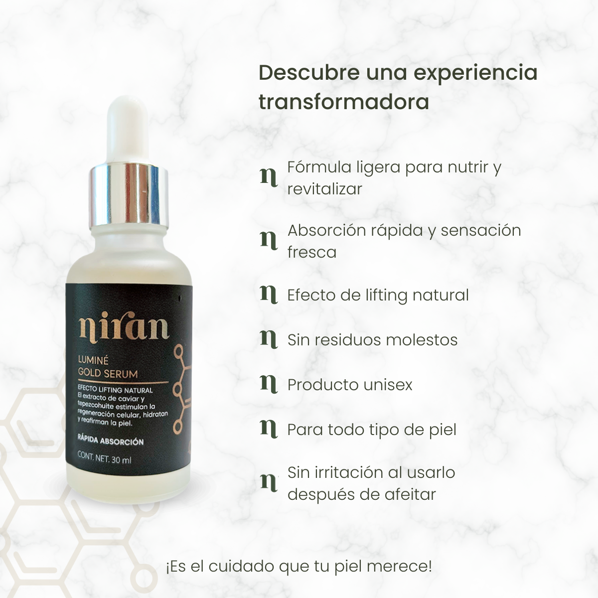 Niran Serum Facial Regenerador Ácido Hialurónico 30 Ml
