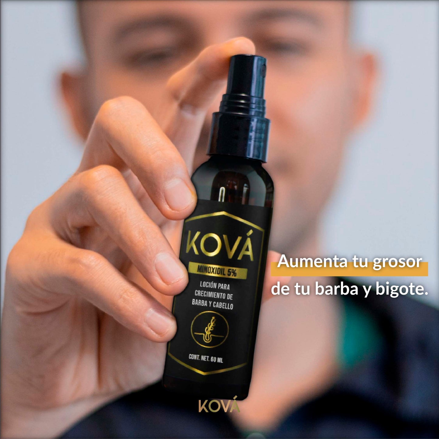 Spray de Minoxidil 5% – Crecimiento y Fortalecimiento para Cabello, Barba y Cejas 60ml