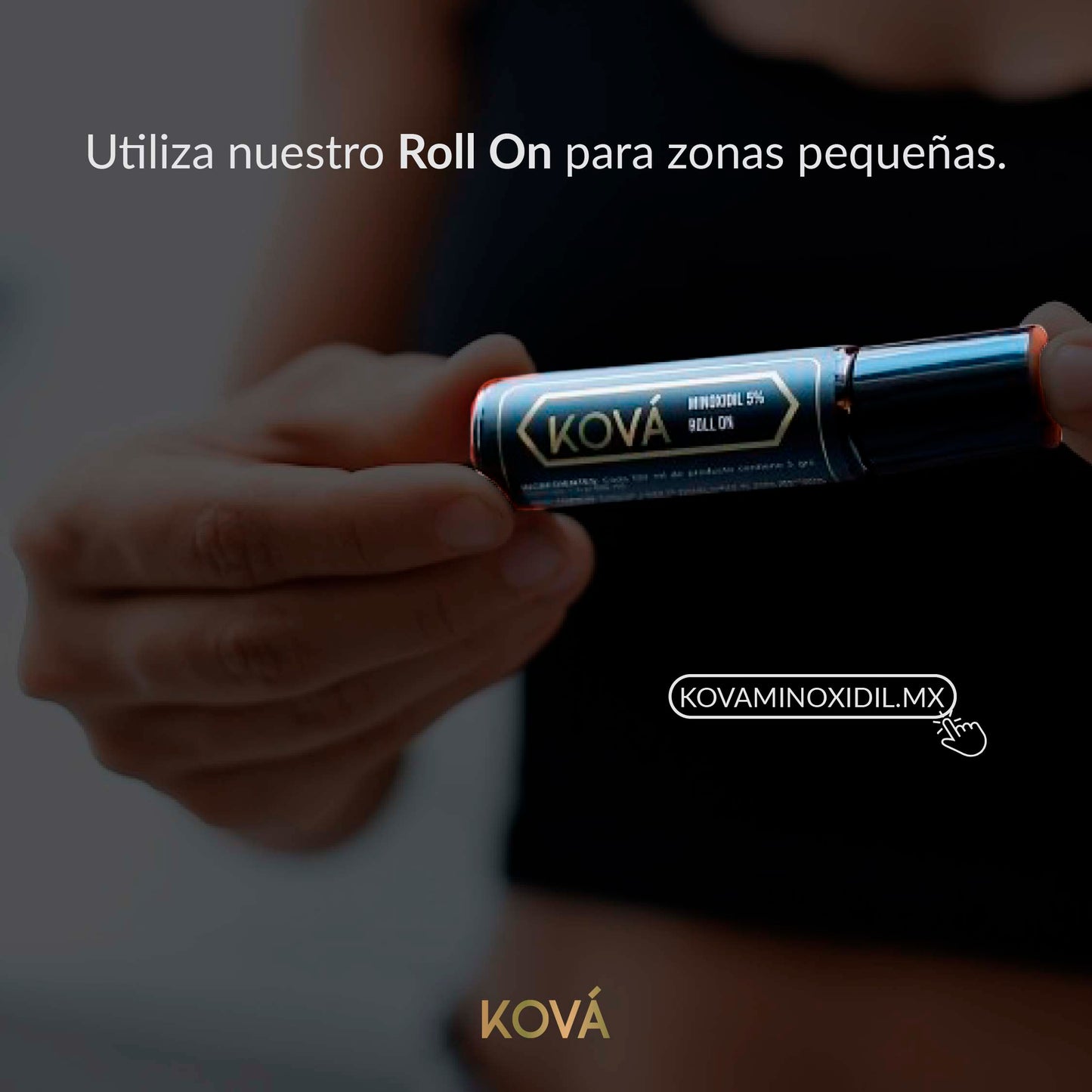Roll on de minoxidil al 5% unisex para cejas, barba, bigote y cabello 10ml