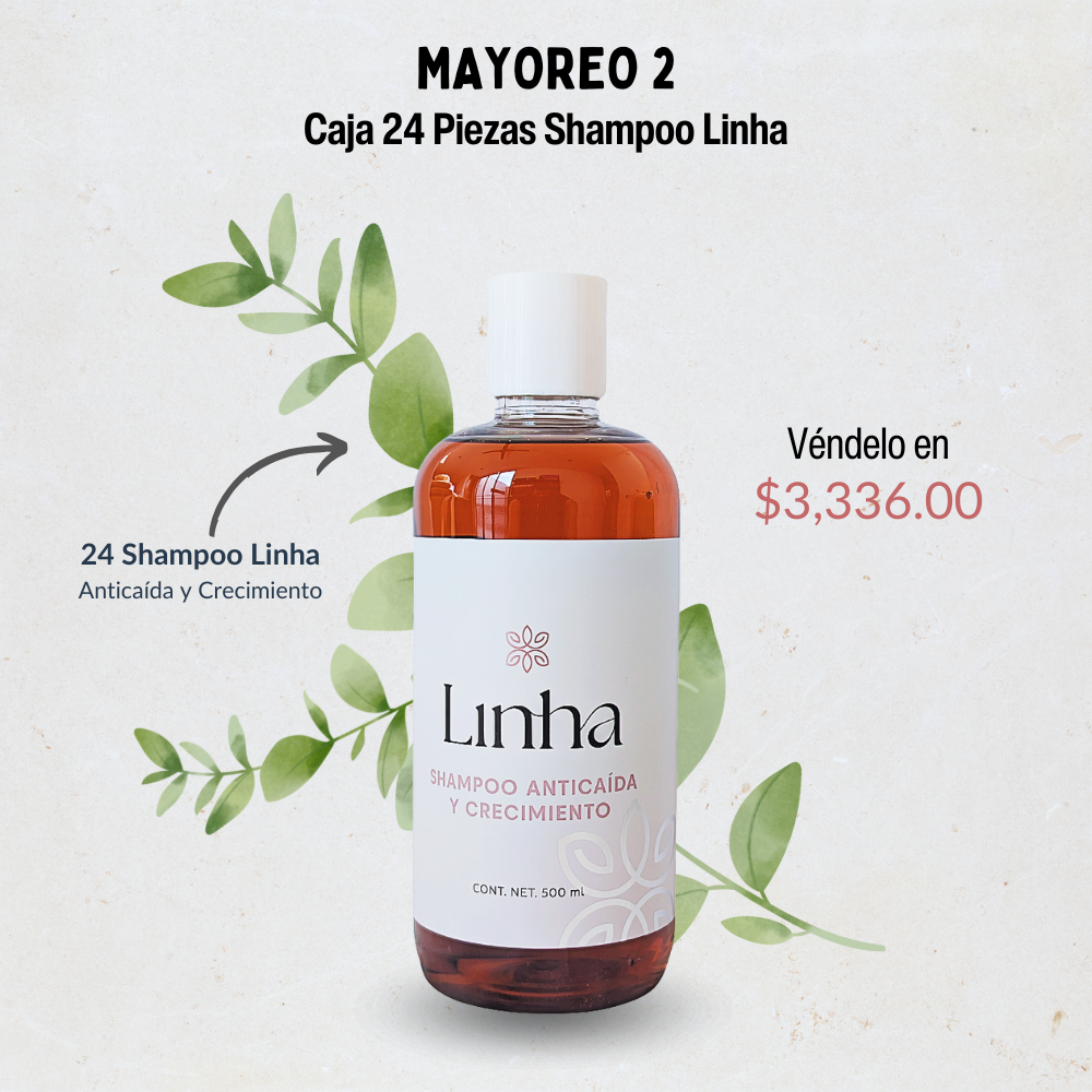 Mayoreo #2: 24 Shampoo Linha – Multiplica tus ganancias con un producto de alta demanda