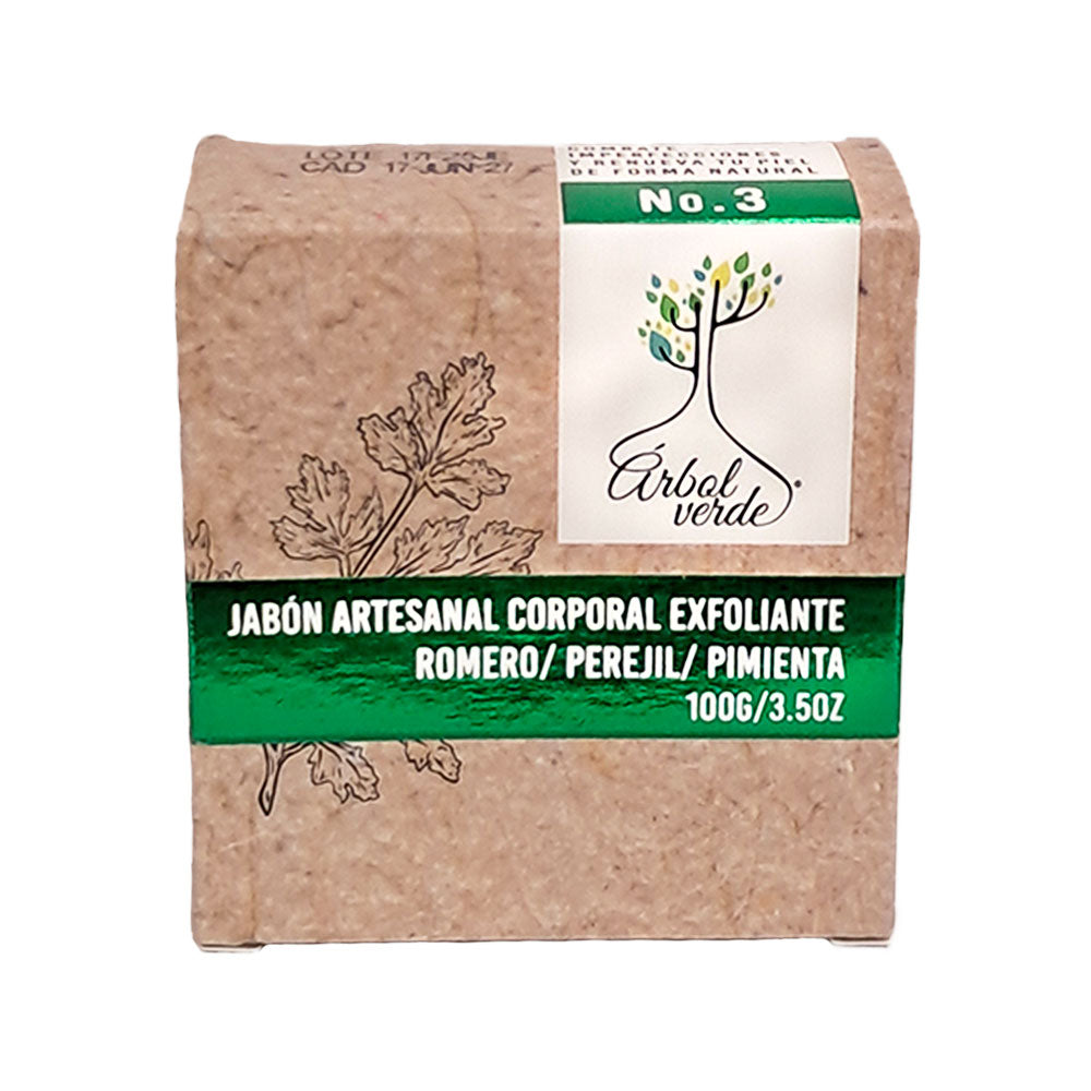 Jabón en Barra Corporal Exfoliante Árbol Verde