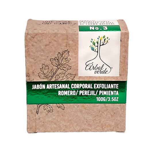 Jabón en Barra Corporal Exfoliante Árbol Verde