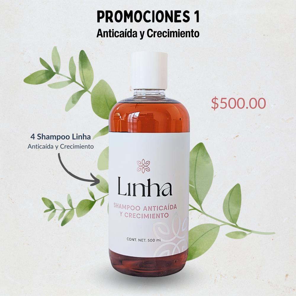 Promo #1: 4 Shampoos Linha – Anticaída y Crecimiento