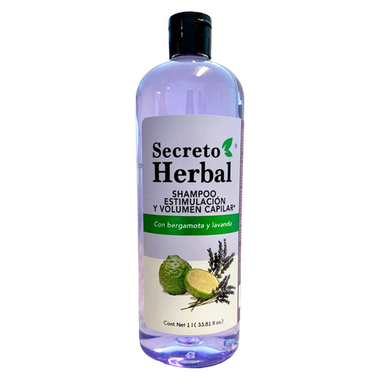 Shampoo Estimulación y Volumen Capilar  Bergamota Secreto Herbal 1 Litro